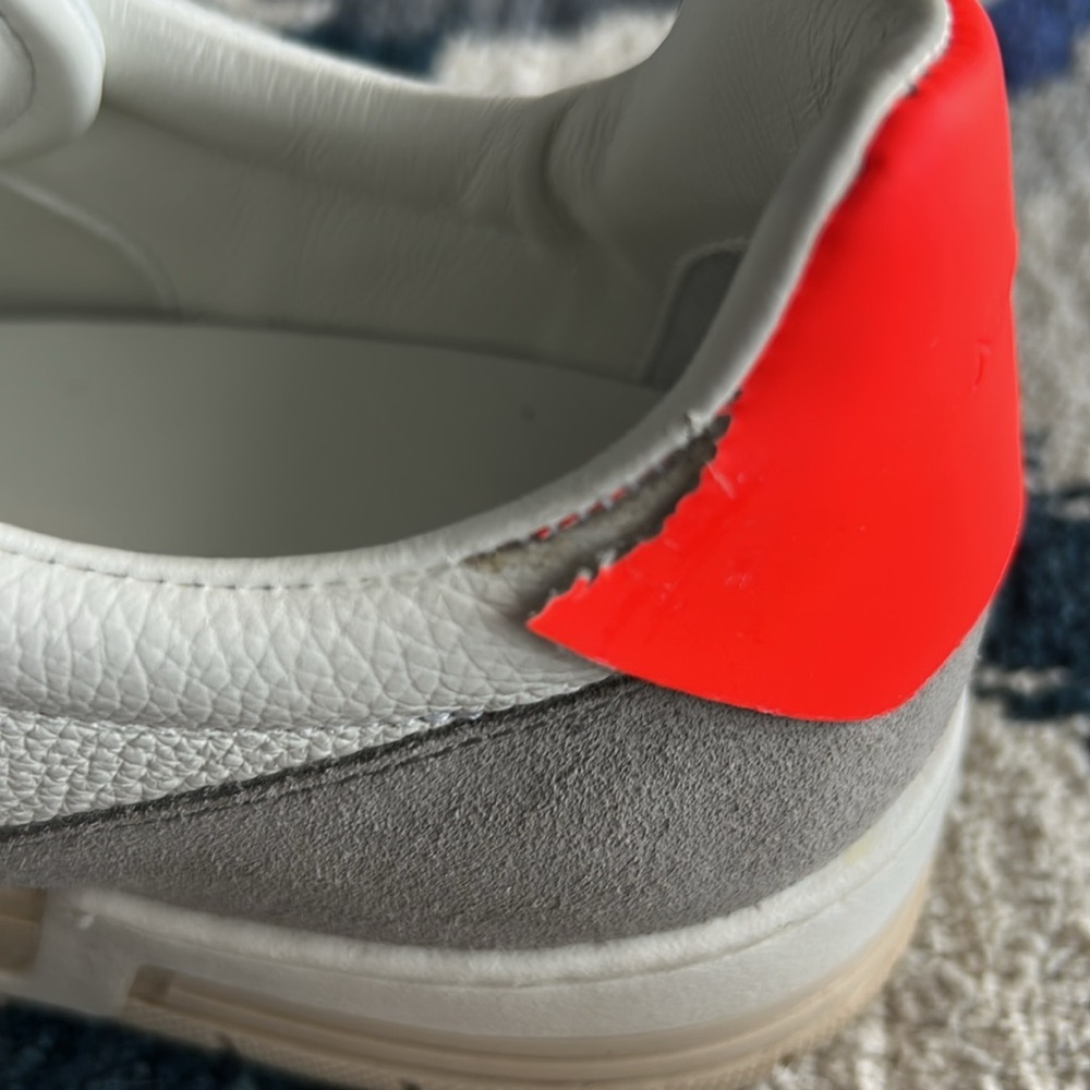 M. Gemi Men's White, Gray, Neon Orange Sneakers - Picture 7 of 7